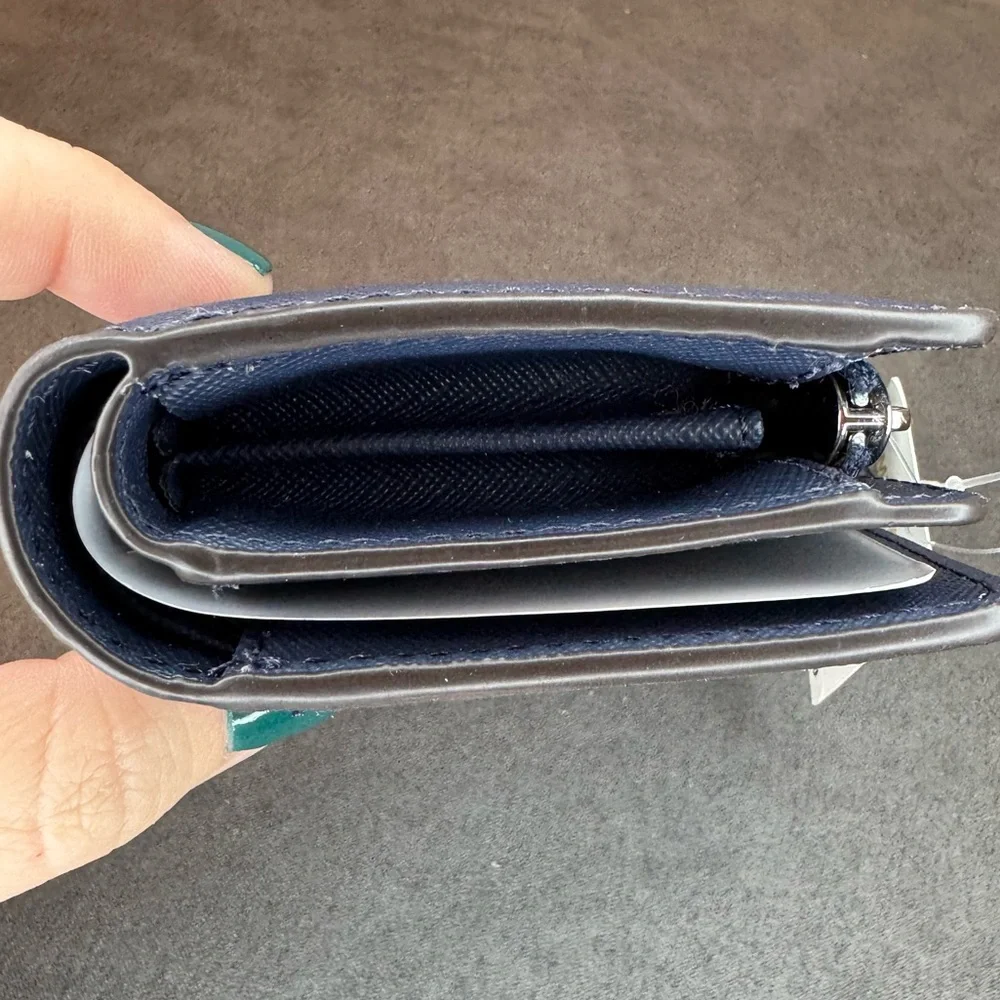 Michael Michael Kors Jet Set Travel Navy Leather Zip Wallet | NWT - Picture 5 of 13